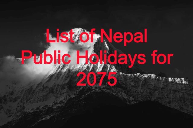 List of Nepal Public Holidays 2075 