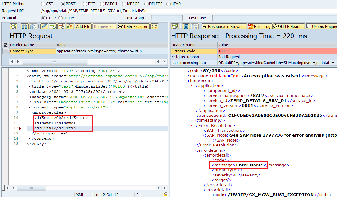 SAP ABAP Central Error Handling In Odata