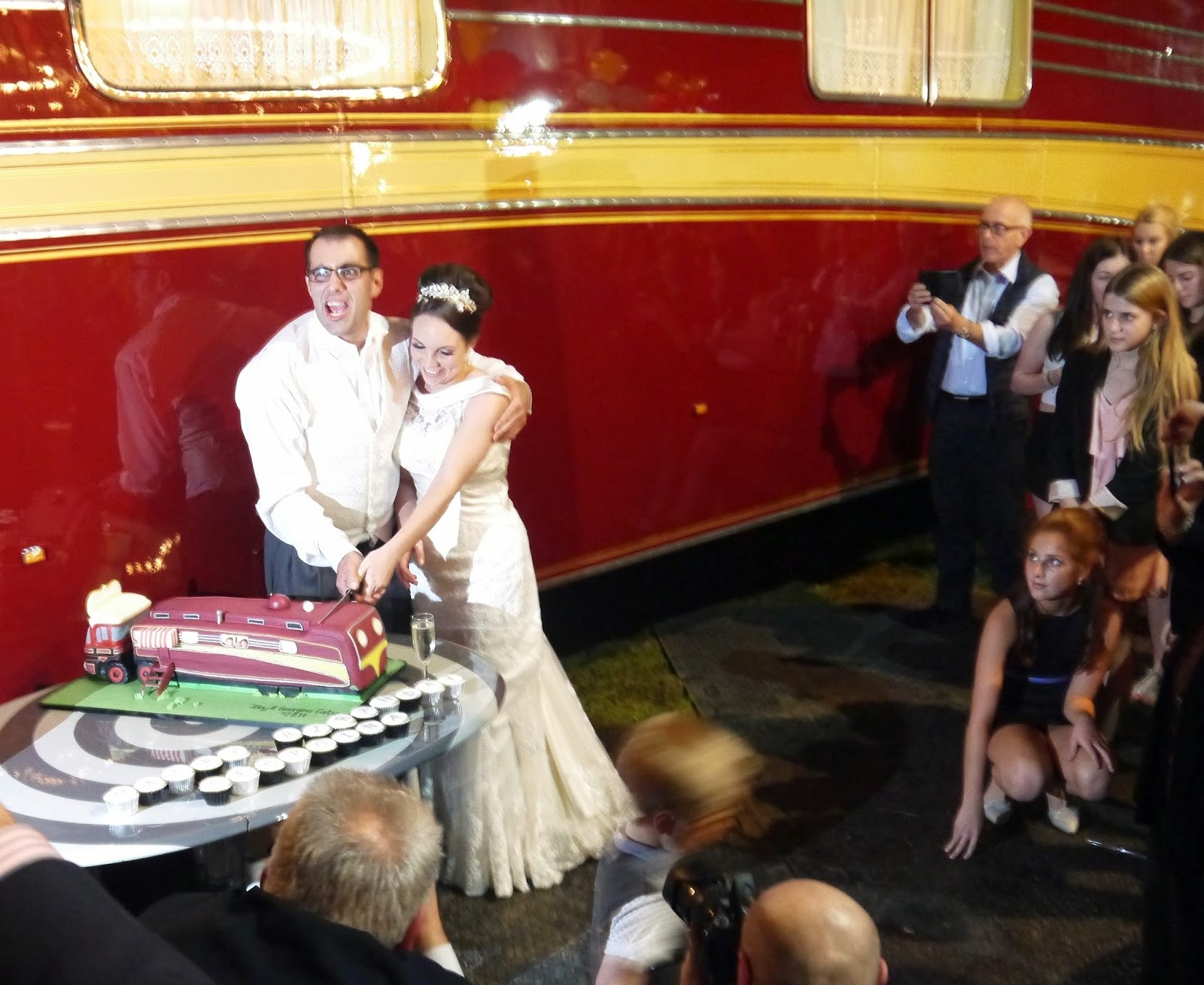 Carters Steam Fair Wedding - Cutting the wedding cake