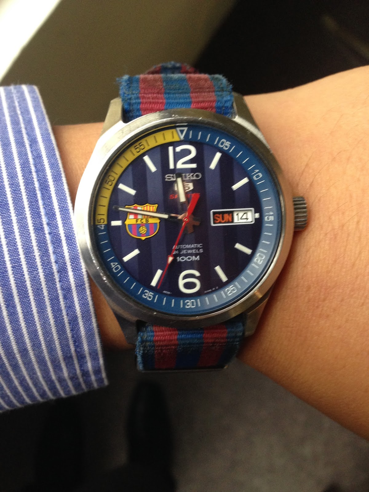 My Eastern Watch Collection: Seiko 5 Sports FC Barcelona SRP303K1 - A  Legendary Pedigree For Both Watch And Club, A Review