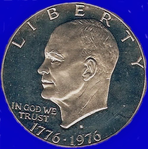 Bicentenario 1976 Eisenhower Ike Dollaro 24KT GOLD " 5 Moneta Lot - Foto 6