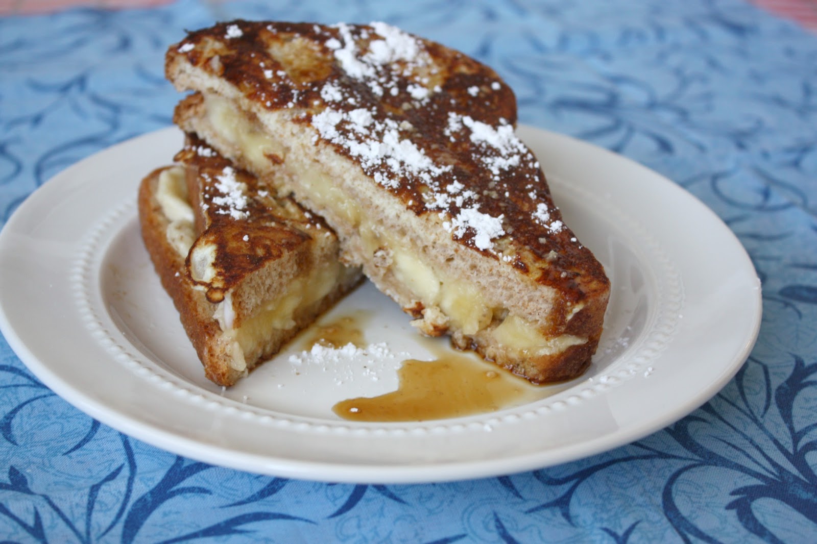 Emerald Rice Cooking banana stuffed french toast
