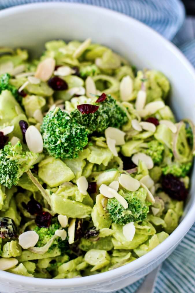 Broccoli Salad with Almonds and Cranberries Karen's Kitchen Stories