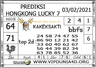 Prediksi Togel HONGKONG LUCKY 7 DUNIA4D 03 FEBRUARI 2021 Prediksi Togel HONGKONG LUCKY 7 DUNIA4D 03 FEBRUARI 2021