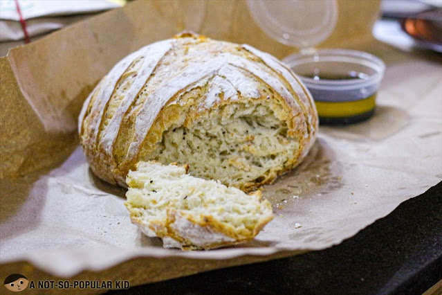 Butter Garlic Herb-infused Sourdough with Balsamic Vinegar + Olive Oil Dip - Otter Breads