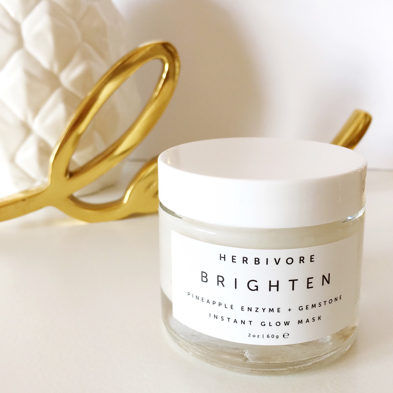 Herbivore Brighten Pineapple Enzyme + Gemstone Instant Glow Mask