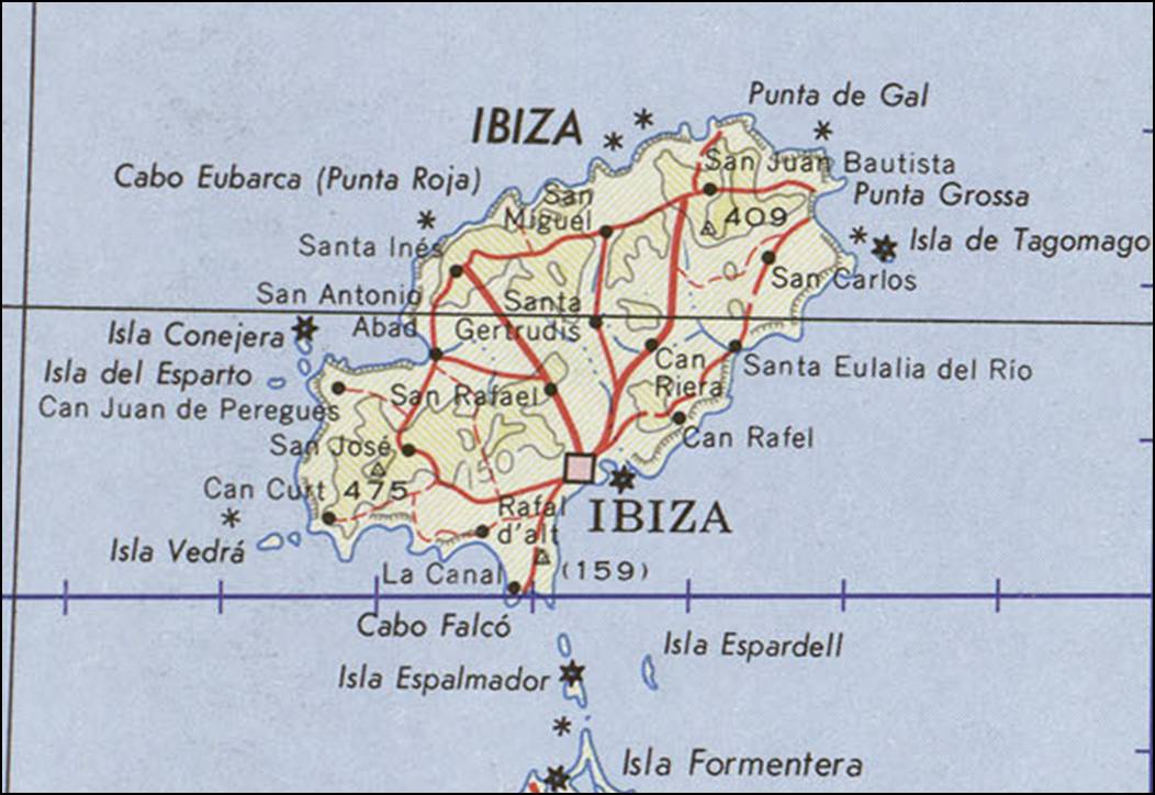 Kaart Ibiza San Miguel - Vogels