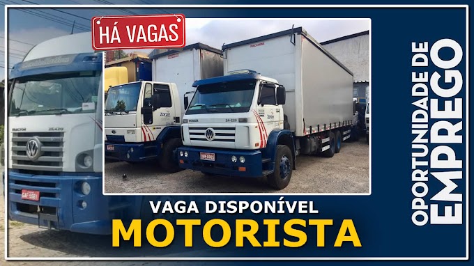 Zorzin Logística abre vagas para Motorista Carreteiro.