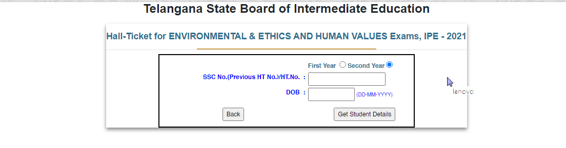 TS Inter 1st & 2nd Year Hall Tickets 2021