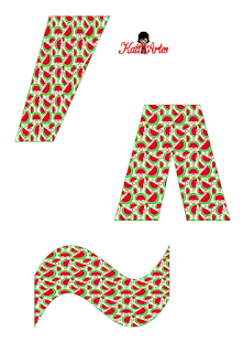 Abecedario con Sandías. Alphabet with Watermelons.