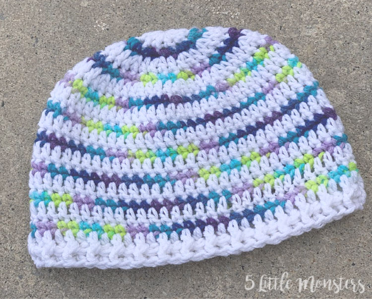 striped crochet hat