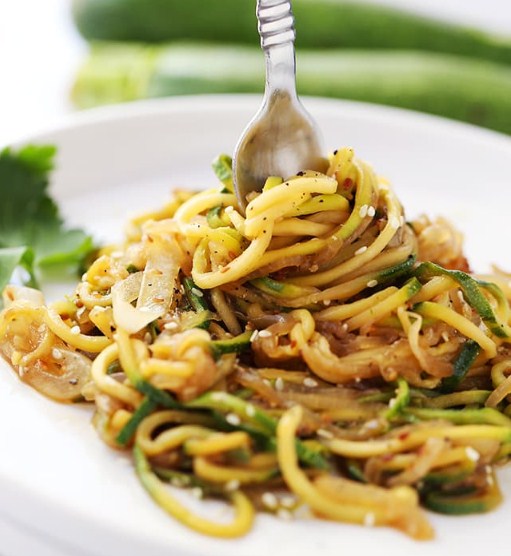 Stir Fry Zucchini Noodles Foodandcake123