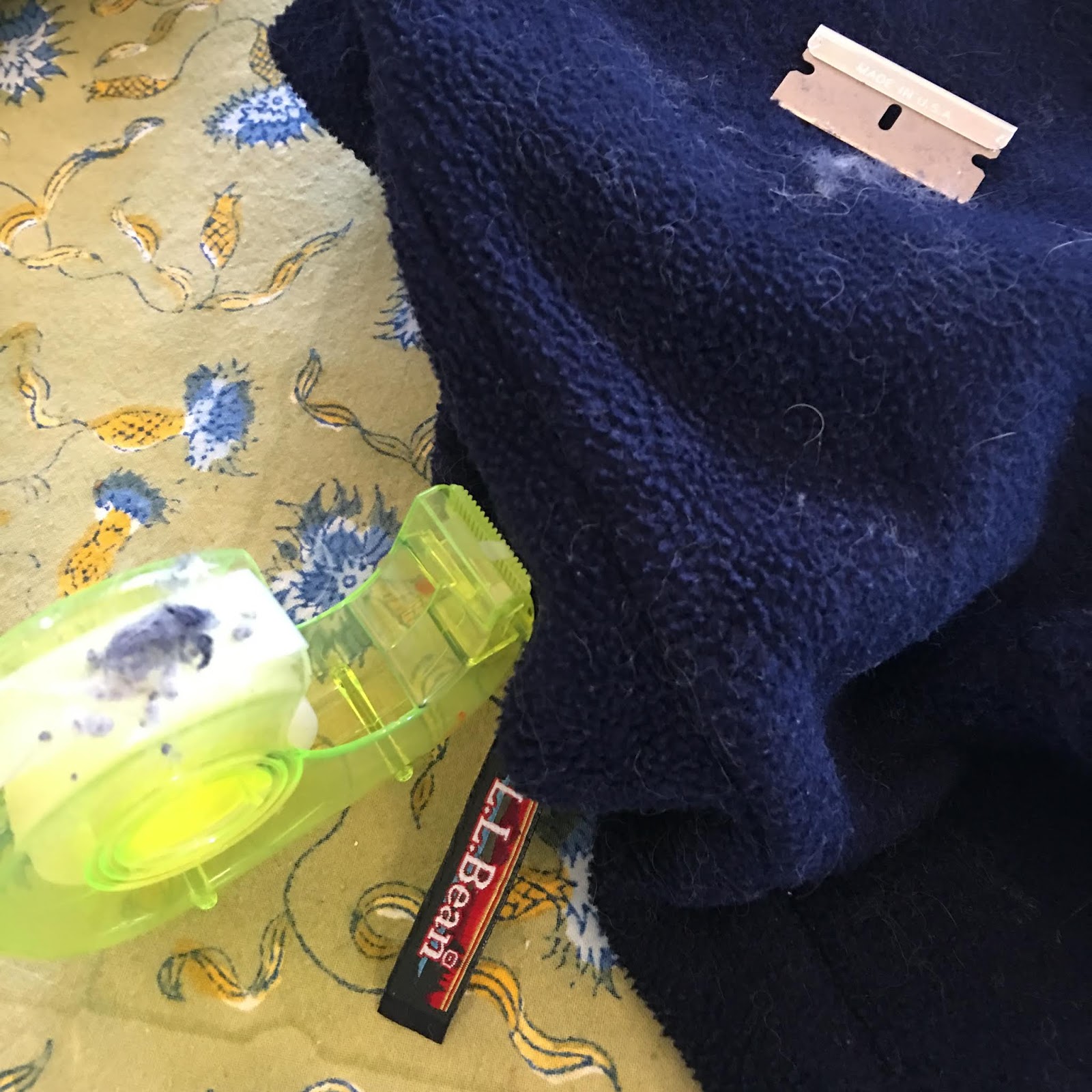 Caught On The  how to remove lint from a dark fleece jacket or vest