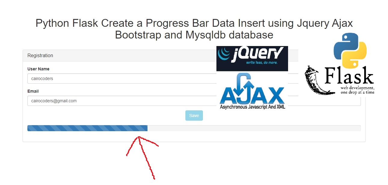 Python Flask Create a Progress Bar Data Insert using Jquery Ajax ...