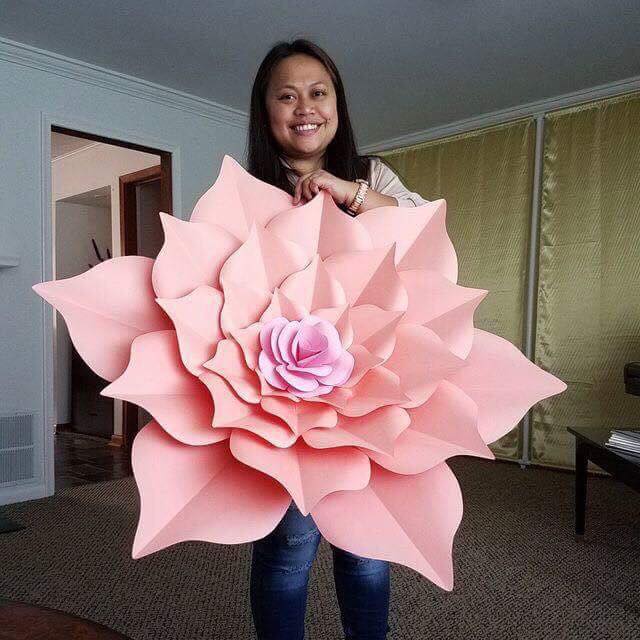 20 Inspiración Molde Para Fazer Flor De Papel Gigante Alyshia