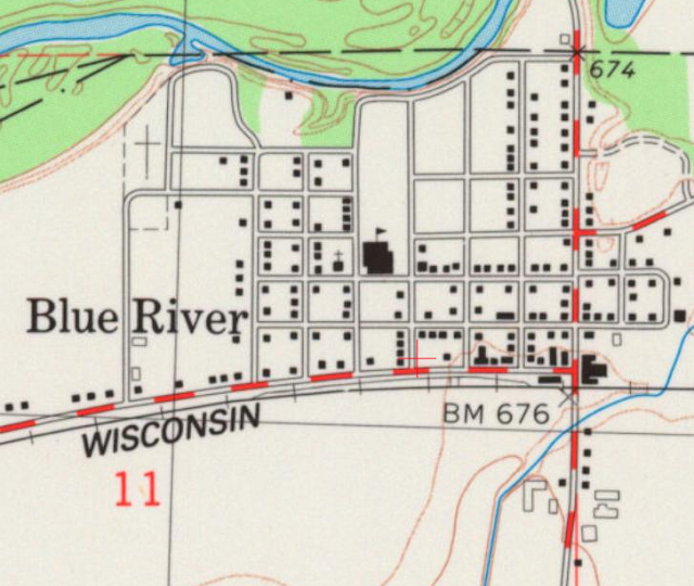 Towns and Nature Blue River, WI Milwaukee Depot