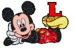 Alfabeto tintineante de Mickey Mouse recostado L. 