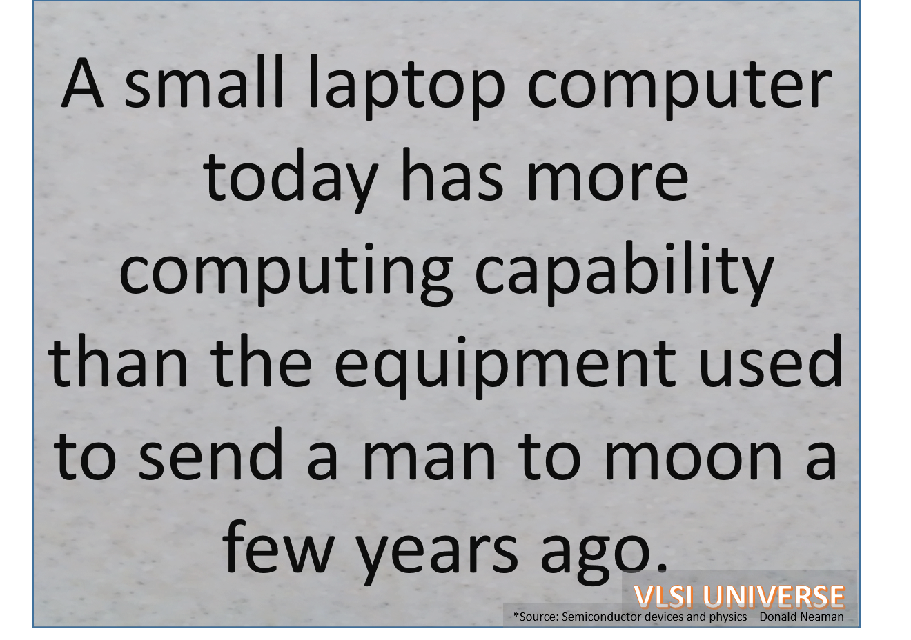 Vlsi Universe Computing Capability Of Today S Laptops