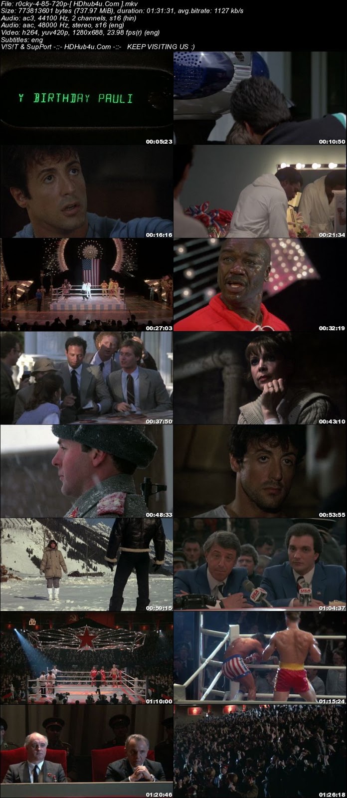 Rocky IV (1985) Hindi Dual Audio 720p BluRay Esub 700mb Download