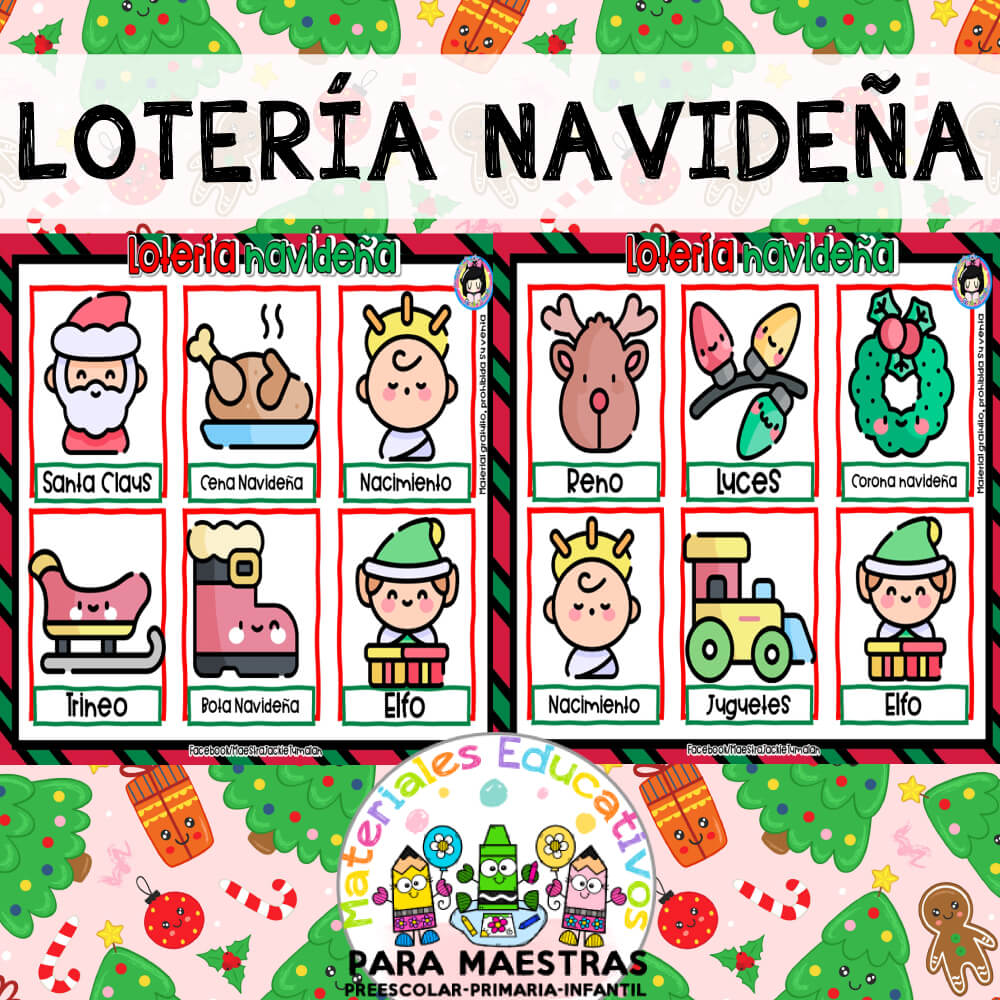Actividades para Educación Infantil: Bingo navideño (imprimible) (lotería)