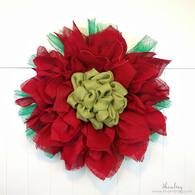 Poinsettia Wreath: The Christmas Version of the Sunflower Wreath