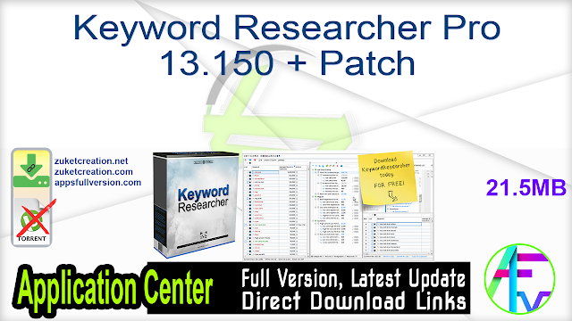 Keyword Researcher Pro 13.150 + Patch