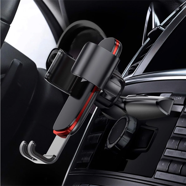 Bộ đế giữ điện thoại khóa tự động dùng cho xe hơi Baseus Metal Age Gravity Car Mount LV229（Air Outlet Version - Gắn khe gió máy lạnh）
