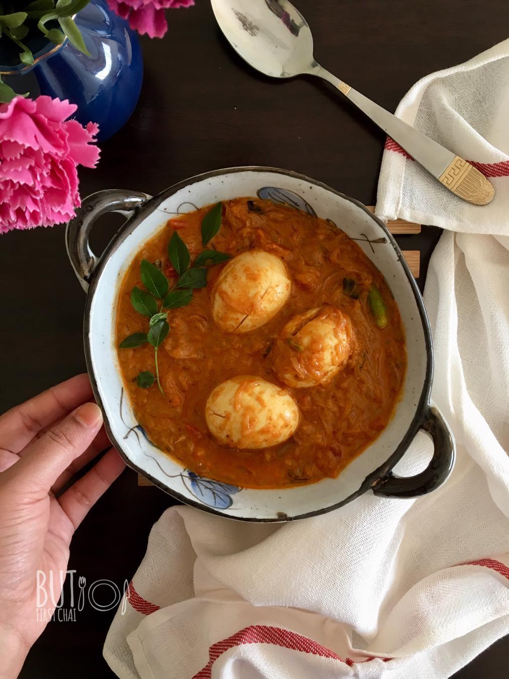 Mutta Roast | Egg Roast Curry in Coconut Milk