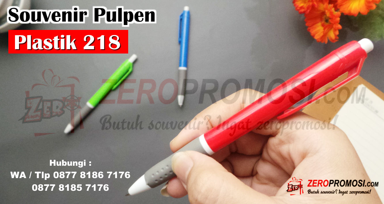 Souvenir Pulpen Plastik Kode 218, Pulpen Promosi Termurah, Souvenir Pen Murah Pulpen Plastik 218