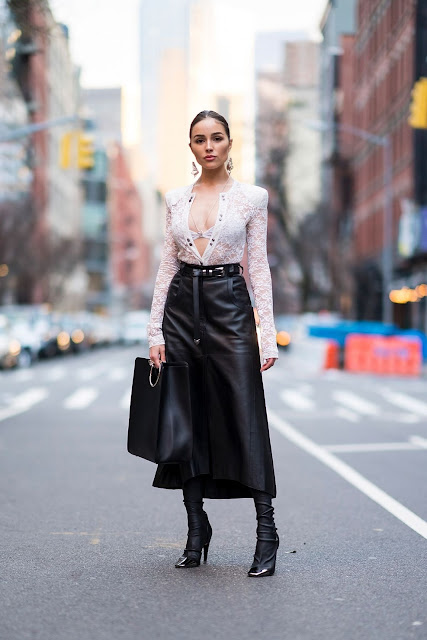 Model Crush: Olivia Culpo in a Leather Dress