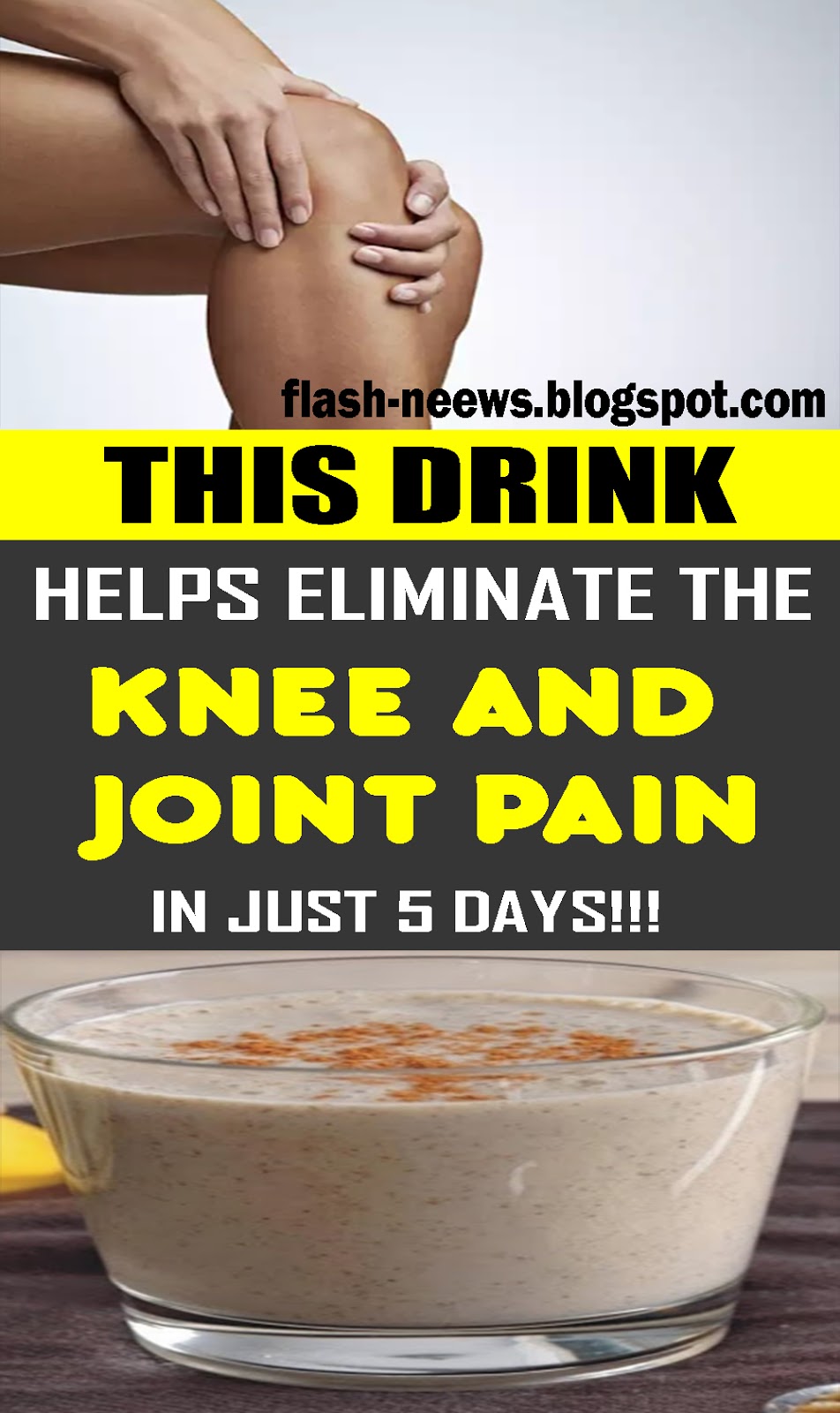 Drink to get rid of knee and joint pain naturally
