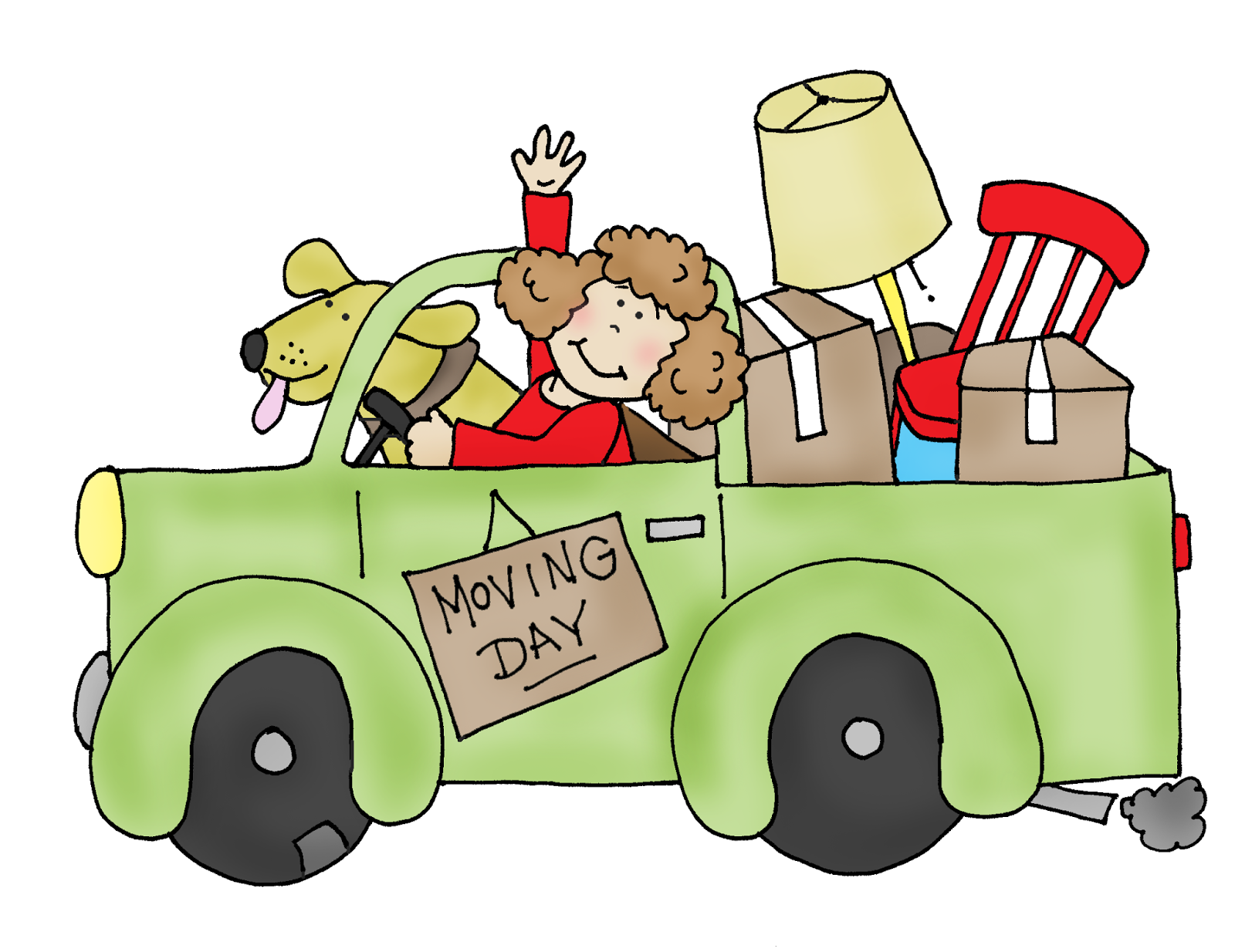 Free Dearie Dolls Digi Stamps: Moving Day