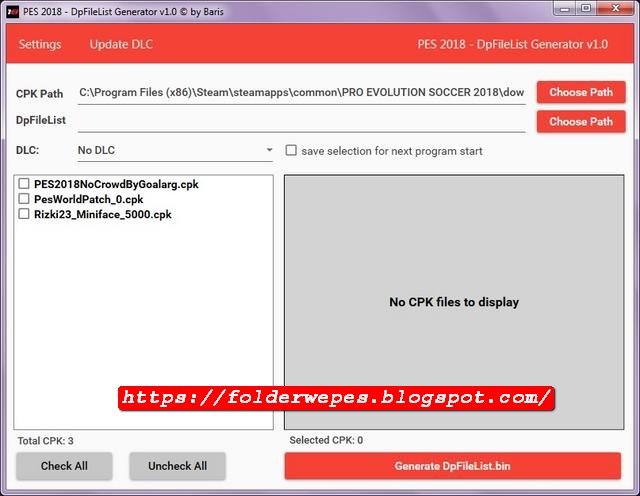 Dpfilelist Generator Pes 2019 No Dlc
