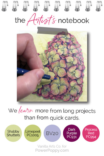 Want to improve your Copic Marker or colored pencil coloring? Power Poppy’s guest author Amy Shulke from VanillaArts.com talks about the courage to color oversized artistic coloring projects with Copic Markers or colored pencil. | VanillaArts.com | #realistic #howtocolor #copic