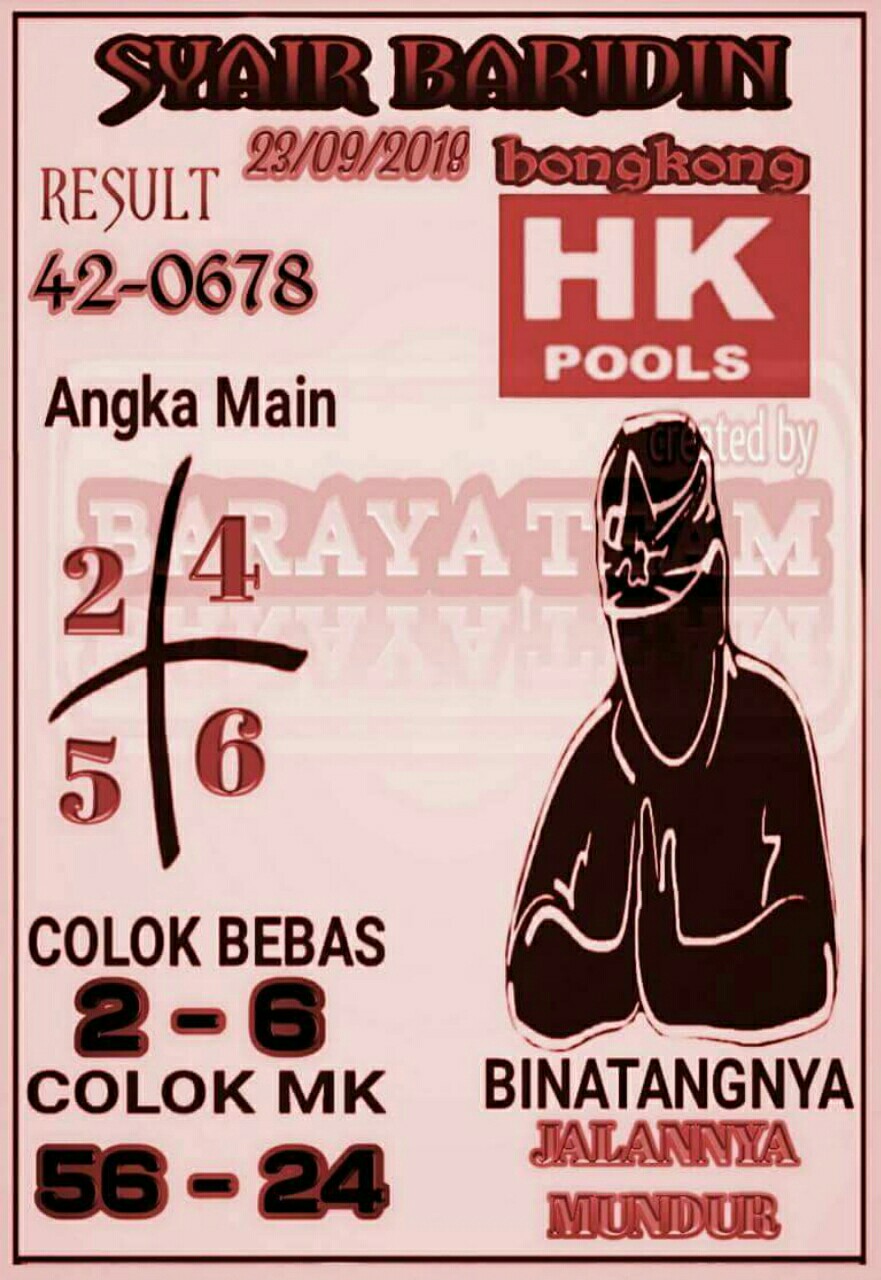 Forum Syair Jitu Hongkong Harian Minggu 23 September 2018 | Okekode