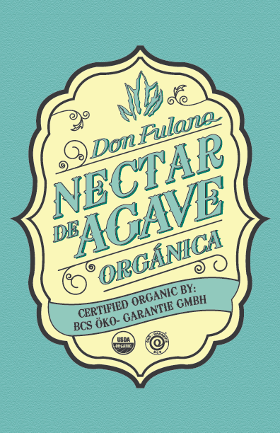 Etiqueta Nectar de Agave.