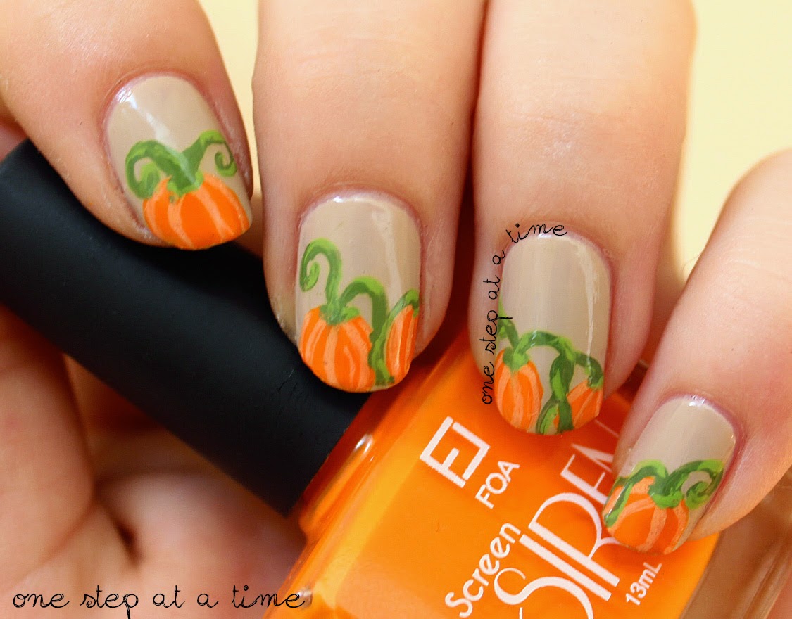 9. Pumpkin Nail Art for Halloween - wide 2