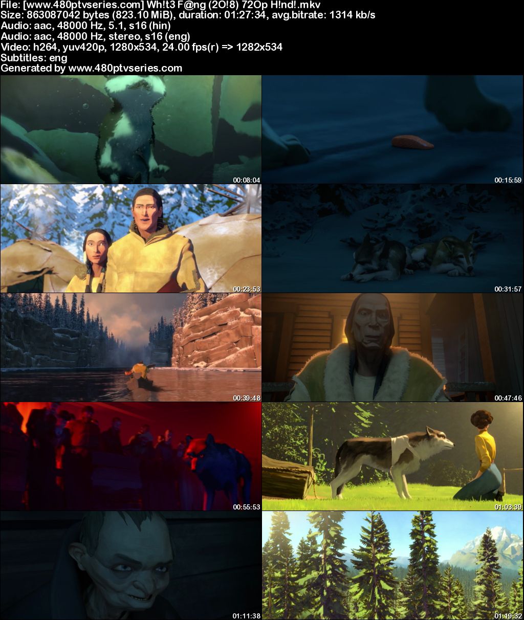 Watch Online Free White Fang (2018) Full Hindi Dual Audio Movie Download 480p 720p Web-DL