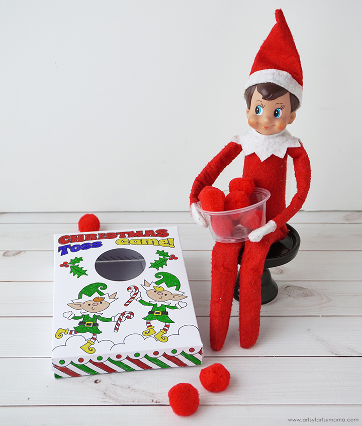 Elf on the Shelf Coloring Christmas Toss Game