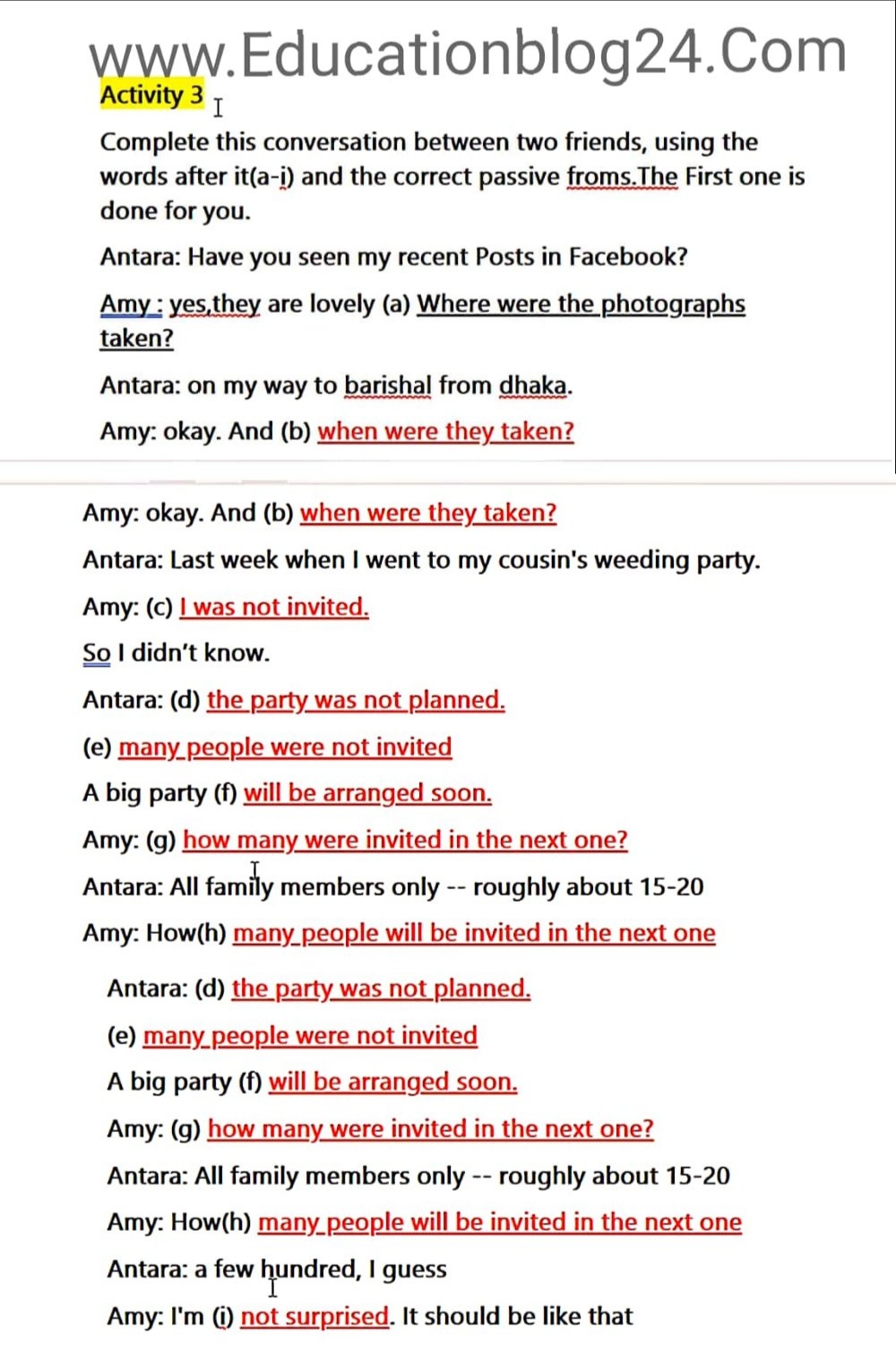 English assignment for class 9th pdf image