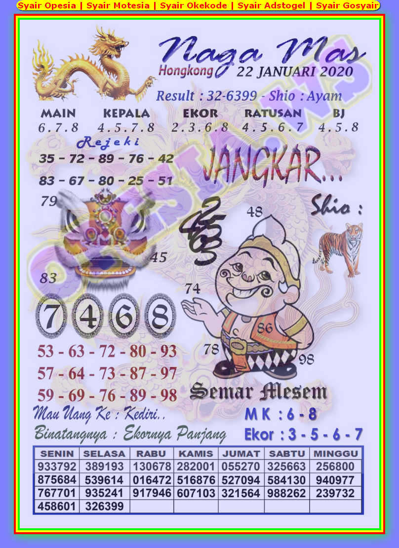 1 New Message Kode Syair Hongkong 22 Januari 2020 Forum Syair Togel Hongkong Singapura Sydney