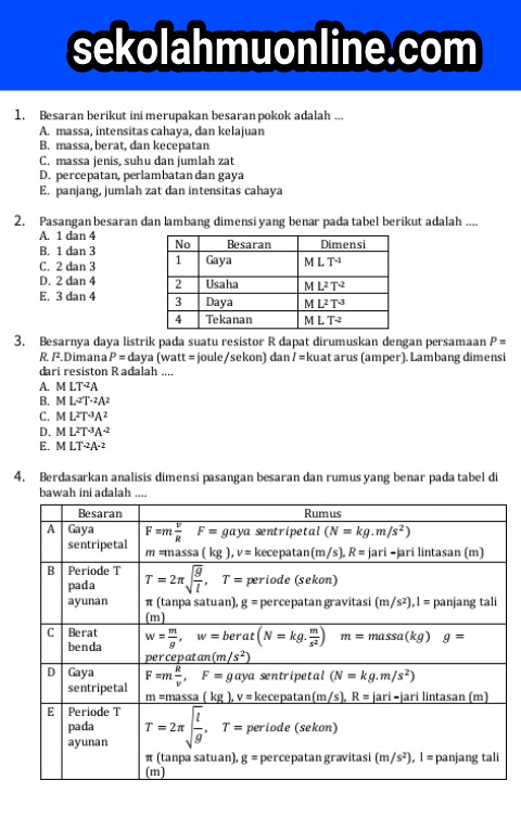Contoh Soal Fisika Kelas 10 Tentang Angka Penting - Fisika Kelas X