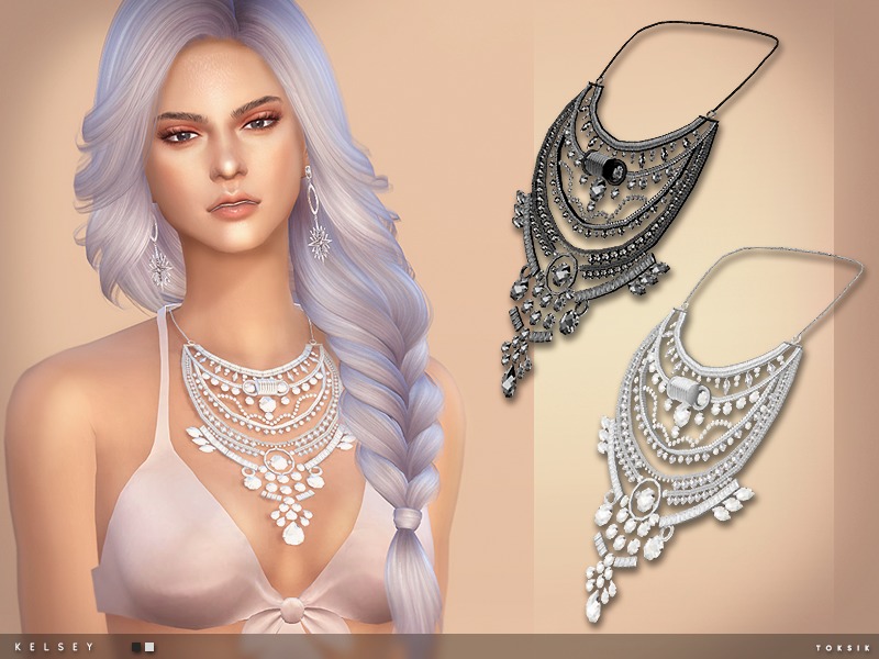 Contenido Personalizado para Sims 4 Collar Kelsey para Sims 4