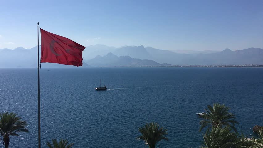 antalya manzarali turk bayragi resimleri 1