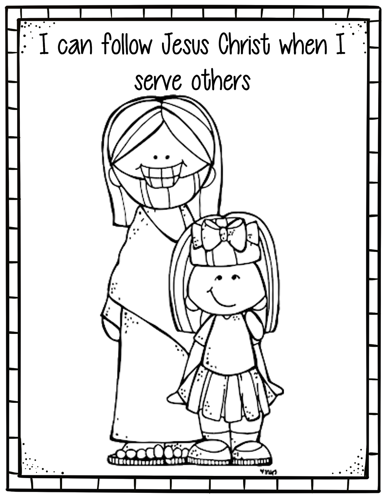 Serving Others Coloring Page