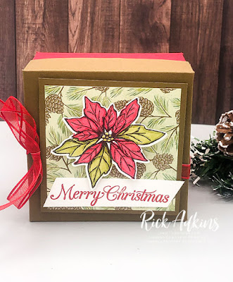 Today on my weekly YouTube Live I shared how to create a fun and festive gift box using the Poinsettia Petals Stamp Set and products from the Poinsettia Place Suite of products from the August-December Stampin' Up! Mini Catalog.  Click here to learn more!