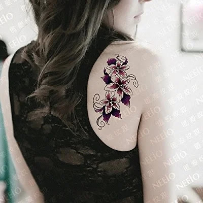 Kotbs Temporary Tattoos Paper Lovely English Words & Feather Designs Body Art Make up for Women Fake Tattoo Sticker