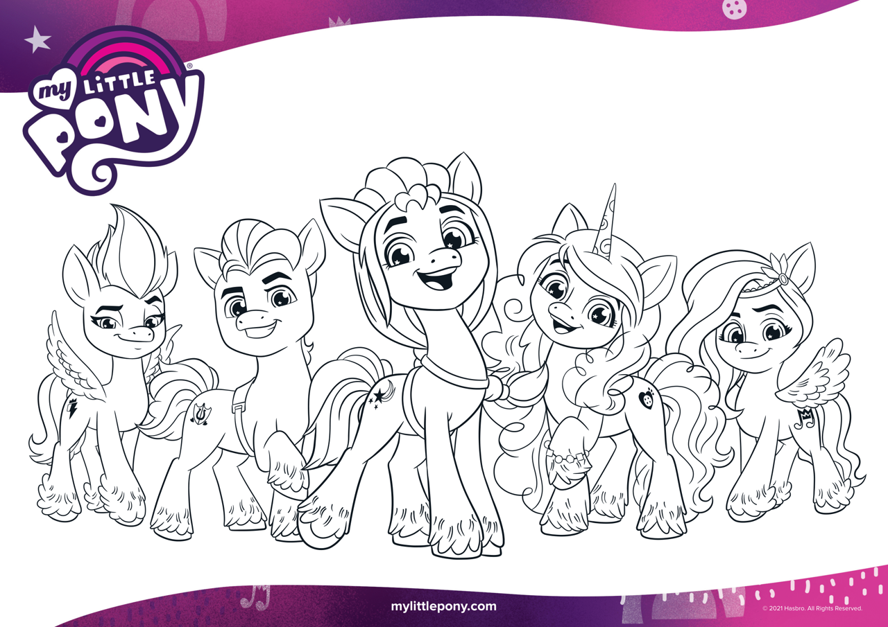 Equestria Daily - MLP Stuff!: Generation 5 Coloring Pages And Locations