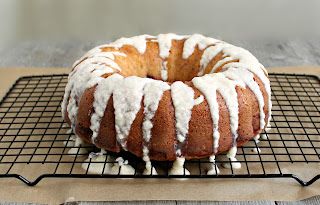 Lemon Cherry Bundt Cake with Lemon Glaze