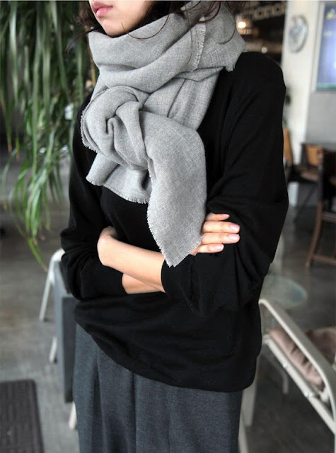 Fashion Inspiration - Must Have Grey Scarf by Cool Chic style Fashion 